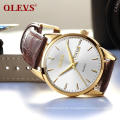 2020 OLEVS Watches OLEVS Watches for Men Fashion Sports Minimalist PU Leather  Wristwatch Business with Date Analog Quartz Watch